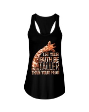 Let Your Faith Be Taller Than Your Fear Giraffe T-Shirt Ladies Flowy Tank tile