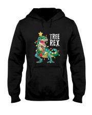 Christmas Dinosaur Tree Rex Pajamas Men Boys Xmas Lights T-Shirt Hooded Sweatshirt tile