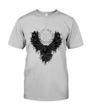 Viking Vegvisir Valhalla Ravens Viking T-Shirt, White Classic T-Shirt front