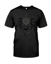 Viking Vegvisir Valhalla Ravens Viking T-Shirt, White Premium Fit Mens Tee tile