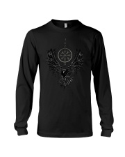 Viking Vegvisir Valhalla Ravens Viking T-Shirt, White Long Sleeve Tee tile
