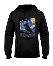 Raven Art, Van Gogh Starry Night, Crow Lover T-Shirt Hooded Sweatshirt tile