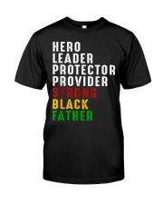 Vintage Fathers Day Strong African American Black Father T-Shirt Classic T-Shirt front