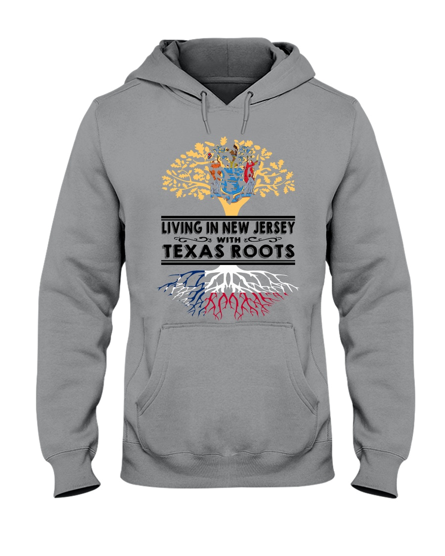 LIVING IN NEW JERSEY WITH TEXAS ROOTS Hooded Sweatshirt