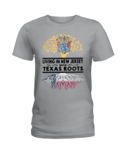 LIVING IN NEW JERSEY WITH TEXAS ROOTS Ladies T-Shirt thumbnail