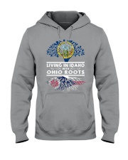 LIVING IN IDAHO WITH OHIO ROOTS Hooded Sweatshirt front