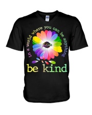 In A World Where You Can Be Anything Be Kind V-Neck T-Shirt thumbnail