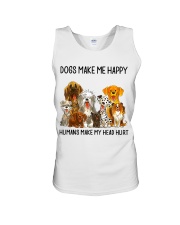 Dogs Make Me Happy shirt Unisex Tank thumbnail