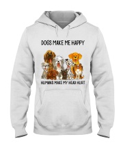 Dogs Make Me Happy shirt Hooded Sweatshirt thumbnail