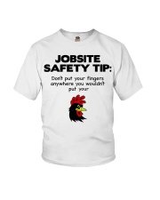Jobsite Safety Tip Don't Put Your Fingers Anywhere Youth T-Shirt thumbnail