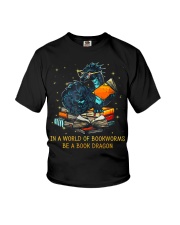 In A World Of Bookworms Be A Book Dragon Youth T-Shirt thumbnail