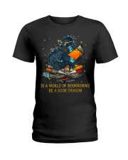 In A World Of Bookworms Be A Book Dragon Ladies T-Shirt thumbnail