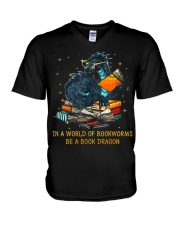 In A World Of Bookworms Be A Book Dragon V-Neck T-Shirt thumbnail