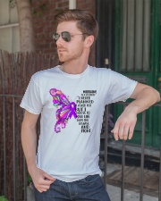 Migraine Butterfly Ribbon Classic T-Shirt lifestyle-mens-crewneck-front-2