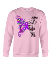 Migraine Butterfly Ribbon Crewneck Sweatshirt thumbnail
