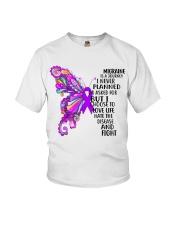 Migraine Butterfly Ribbon Youth T-Shirt thumbnail