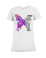 Migraine Butterfly Ribbon Premium Fit Ladies Tee thumbnail