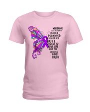Migraine Butterfly Ribbon Ladies T-Shirt thumbnail