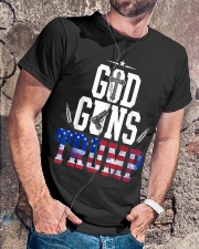 God Guns And Trump 2Nd Amendment Usa Flag Classic T-Shirt lifestyle-mens-crewneck-front-4