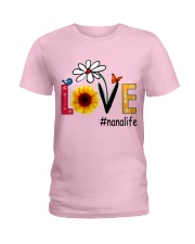 Love Nana Life Heart Sunflower Shirt Ladies T-Shirt thumbnail