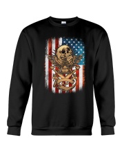 USA Flag Skull Square and Compassed Crewneck Sweatshirt tile