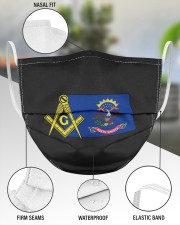 North Dakota Freemasons 3 Layer Face Mask - Single aos-face-mask-3-layers-lifestyle-front-49