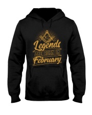 Legends Are Born In February Hooded Sweatshirt tile