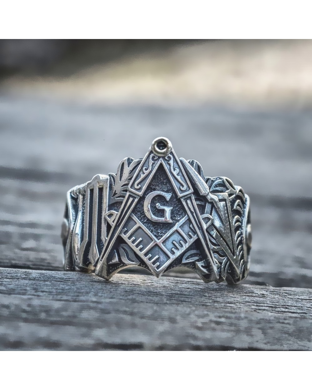 Masonic Ring in Sterling Steel 616eb774c6b1e10033d89509