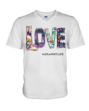 Love grammy V-Neck T-Shirt tile