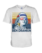 Happy 4th of july 17 V-Neck T-Shirt tile