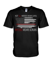 Nurse My dad V-Neck T-Shirt tile