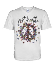 Just breathe V-Neck T-Shirt tile