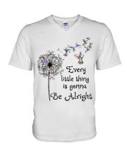 every little thing is gona be alright V-Neck T-Shirt tile