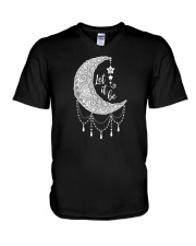 Let It Be Moon Mandala V-Neck T-Shirt tile