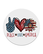 Peace love america Circle Coaster thumbnail