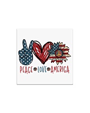 Peace love america Square Magnet thumbnail