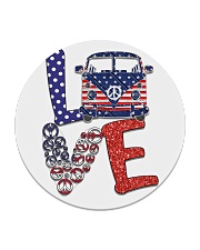 Love peace van Circle Coaster tile