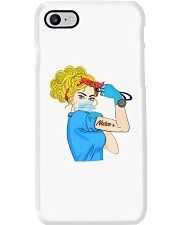 Strong nurse blond hair Phone Case tile