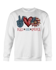 Peace love america Crewneck Sweatshirt tile