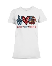 Peace love america Premium Fit Ladies Tee tile