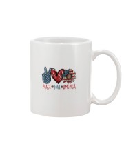 Peace love america Mug tile