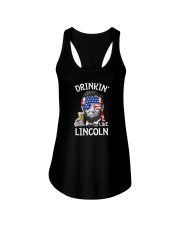 Drinking Like Lincoln 4th of July Ladies Flowy Tank tile