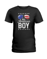 All American Boy 4th of July Ladies T-Shirt tile