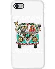 A girl and her animals Phone Case tile