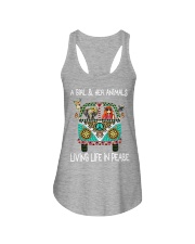 A girl and her animals Ladies Flowy Tank tile