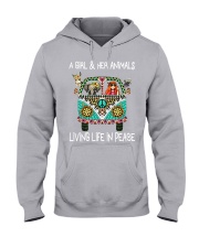 A girl and her animals Hooded Sweatshirt tile