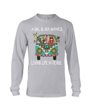A girl and her animals Long Sleeve Tee tile