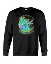 Hello Darkness My Old Friend Dragonfly Moon Crewneck Sweatshirt tile