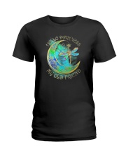 Hello Darkness My Old Friend Dragonfly Moon Ladies T-Shirt tile