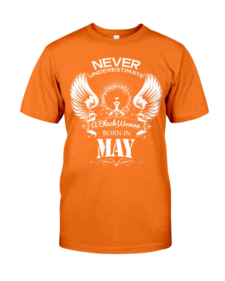 Black Woman Born in May Classic T-Shirt